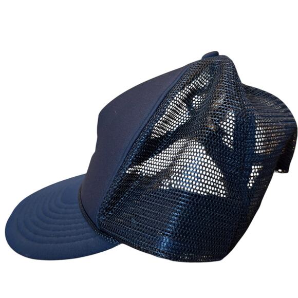 VTG F-15 Fighter Jet Trucker Hat Navy Blue Snapback Mesh Cap Military Aviation - Picture 5 of 8